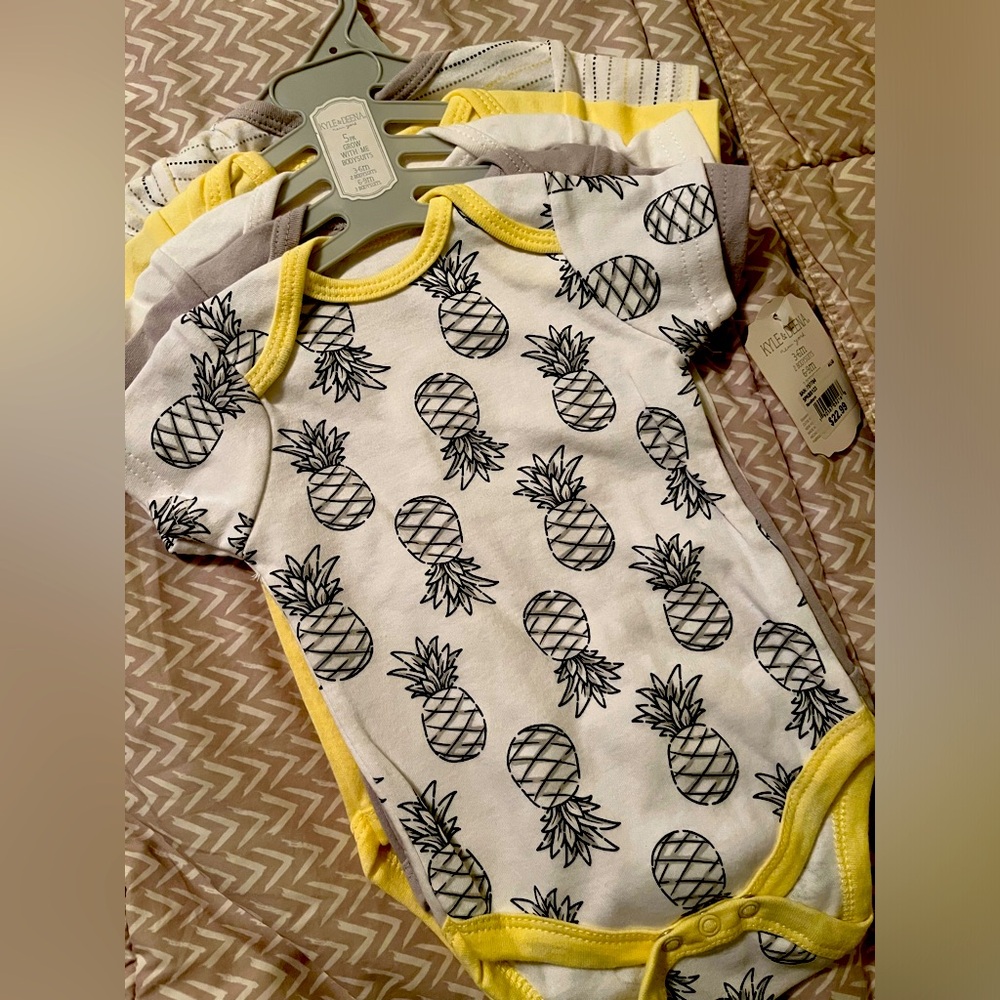 NWT Kylie & Deena Grow with Me short sleeve onesies - READ DESCRIPTION